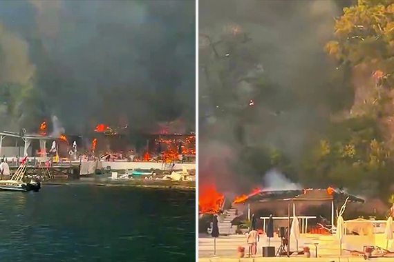 Büyükada'da korkutan yangın: Acil müdahale gemisi sevk edildi