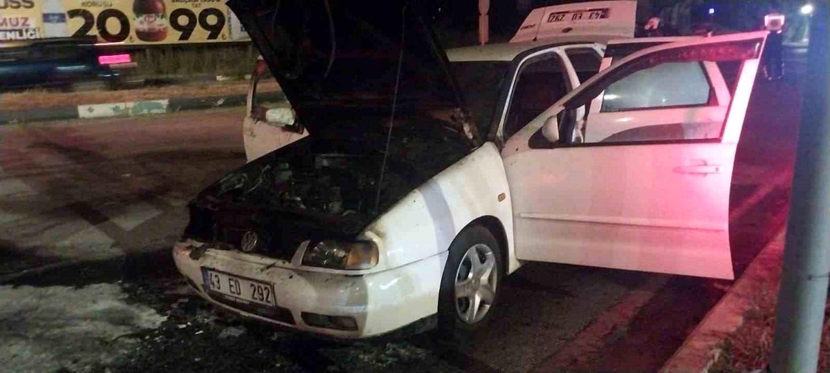 Kütahya'da araç yangını