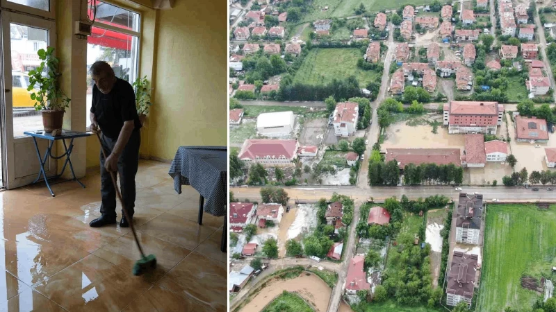 Kastamonu’da dolu yağışı hayatı felç etti: İlçe beyaza büründü, ev ve iş yerlerini su bastı