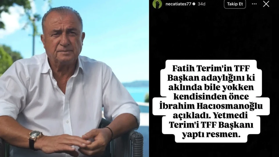 Necati Ateş'in paylaşımı sosyal medyada yankı uyandırdı: Fatih Terim - İbrahim Hacıosmanoğlu tartışması