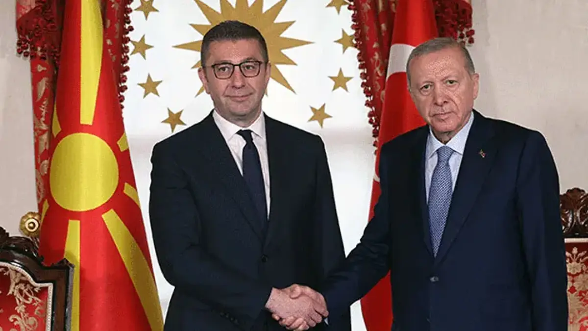 Cumhurbaşkanı Erdoğan, Kuzey Makedonya Başbakanı Mickoski'yi kabul etti