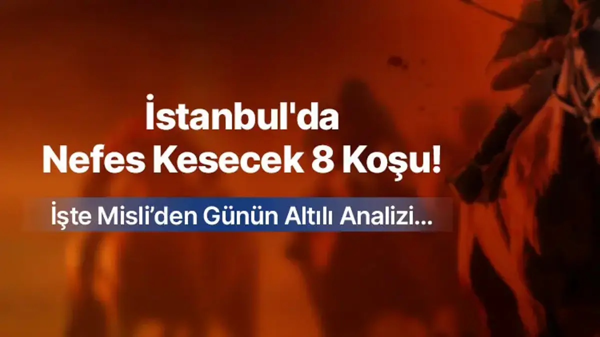 İstanbul'da Nefes Kesecek 8 Koşu! İşte Misli’den Günün Altılı Analizi…