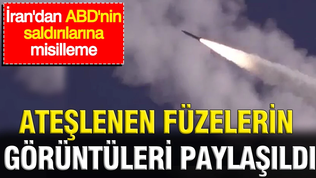 İran'dan ABD'nin saldırılarına misilleme: Ateşlenen füzelerin görüntüleri paylaşıldı