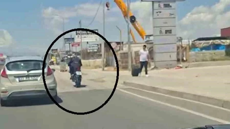 Trafikte tek teker yaparak ilerleyen sürücüye 46 bin TL ceza