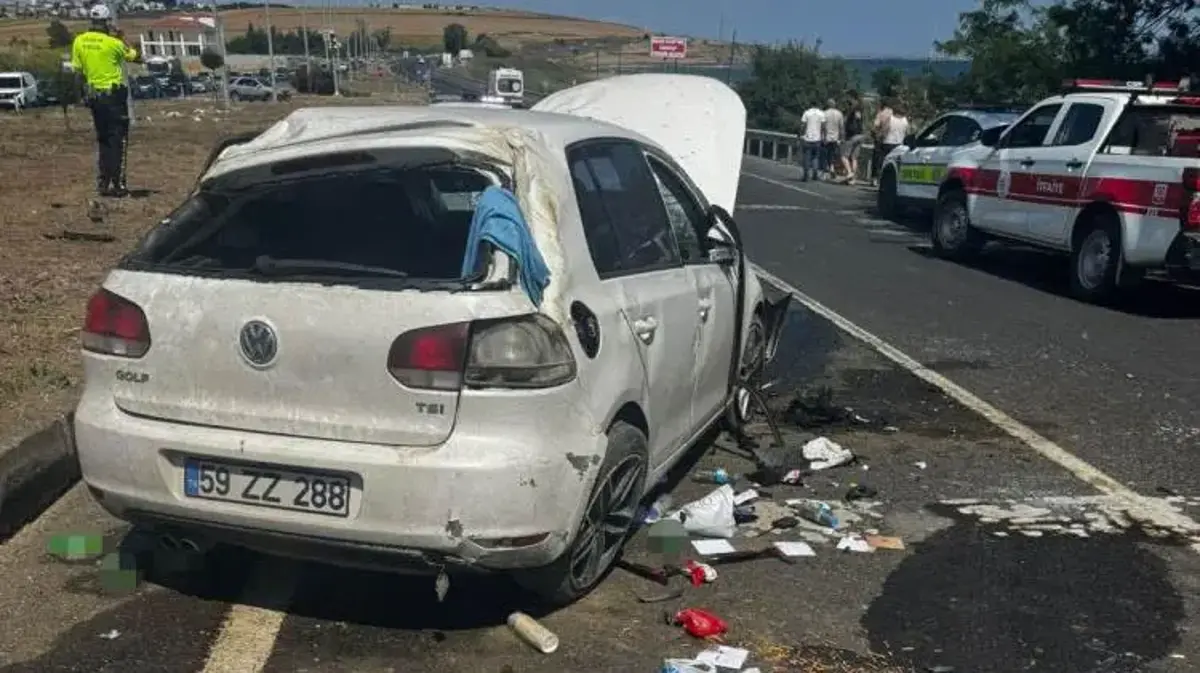 Düğün hazırlığındaki çift Tekirdağ'da feci kaza yaptı