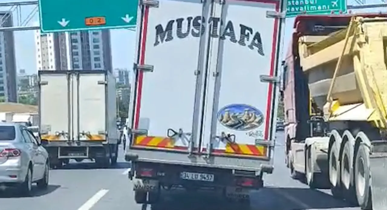 Her an yan yatabilirdi! Çevreyolu'nda tehlike saçan kamyonun yolculuğu kamerada