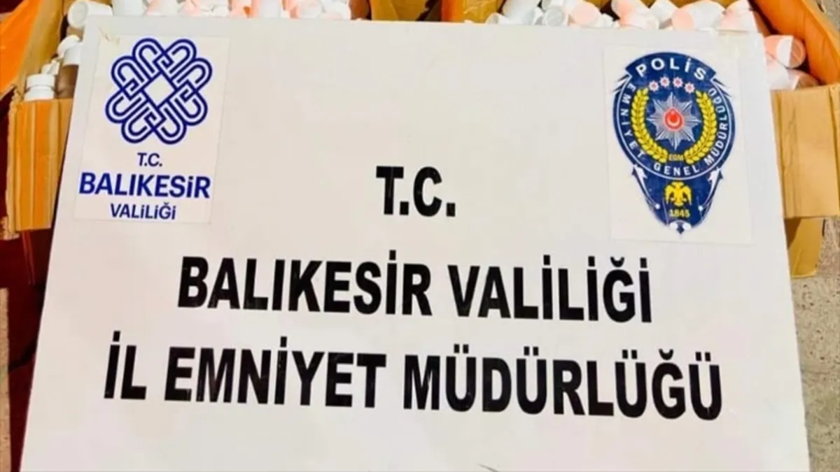 Balıkesir'de 144 bin 900 uyuşturucu hap ele geçirildi