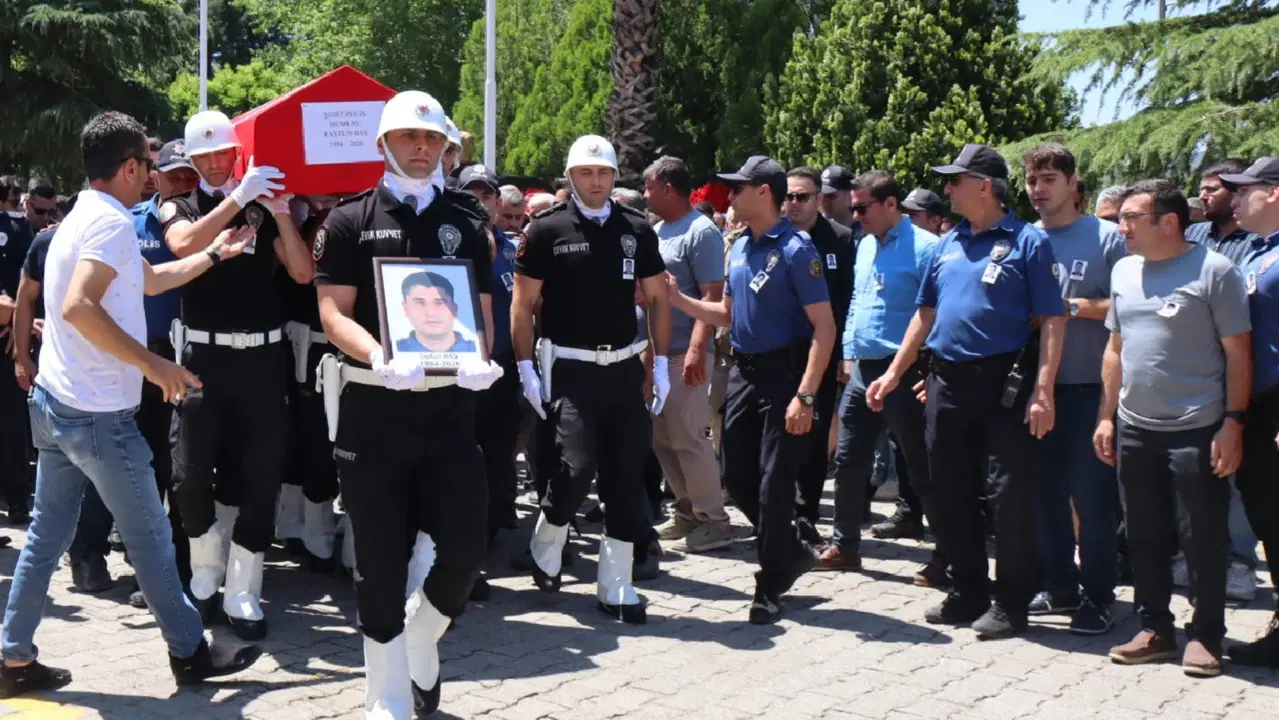 Şehit polis memuru Tayfun Baş için Muğla’da tören düzenlendi