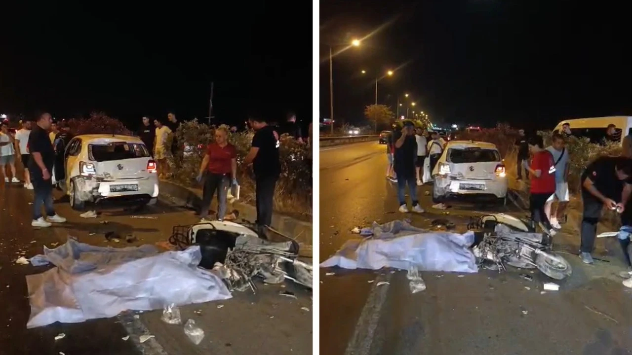 Emniyet şeridindeki otomobile çarpan motosikletli öldü
