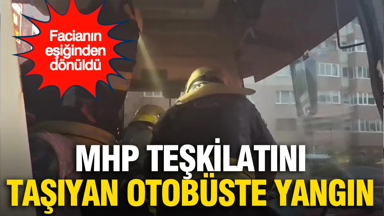 MHP teşkilatını taşıyan otobüste facianın eşiğinden dönüldü