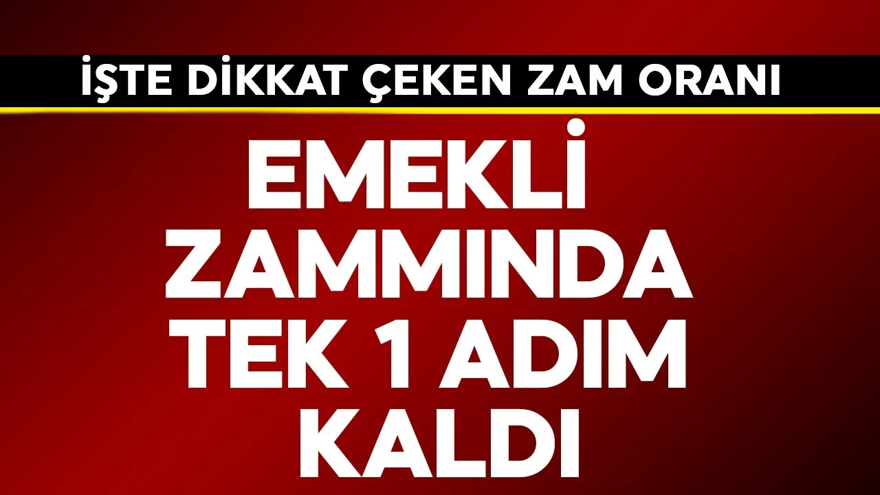 Emekli zammında tek 1 adım kaldı