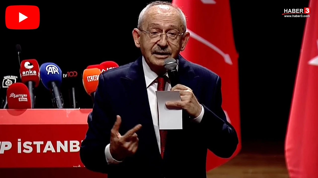 CHP lideri Kemal Kılıçdaroğlu, İstanbul’daki üye katılım toplantısında konuşuyor