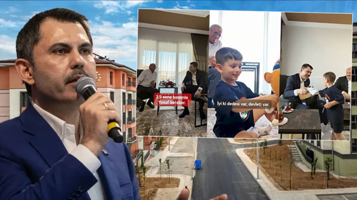Şimdi 3,5 yaşında! Bakan Kurum'dan depremzede dede-toruna duygulandıran ziyaret