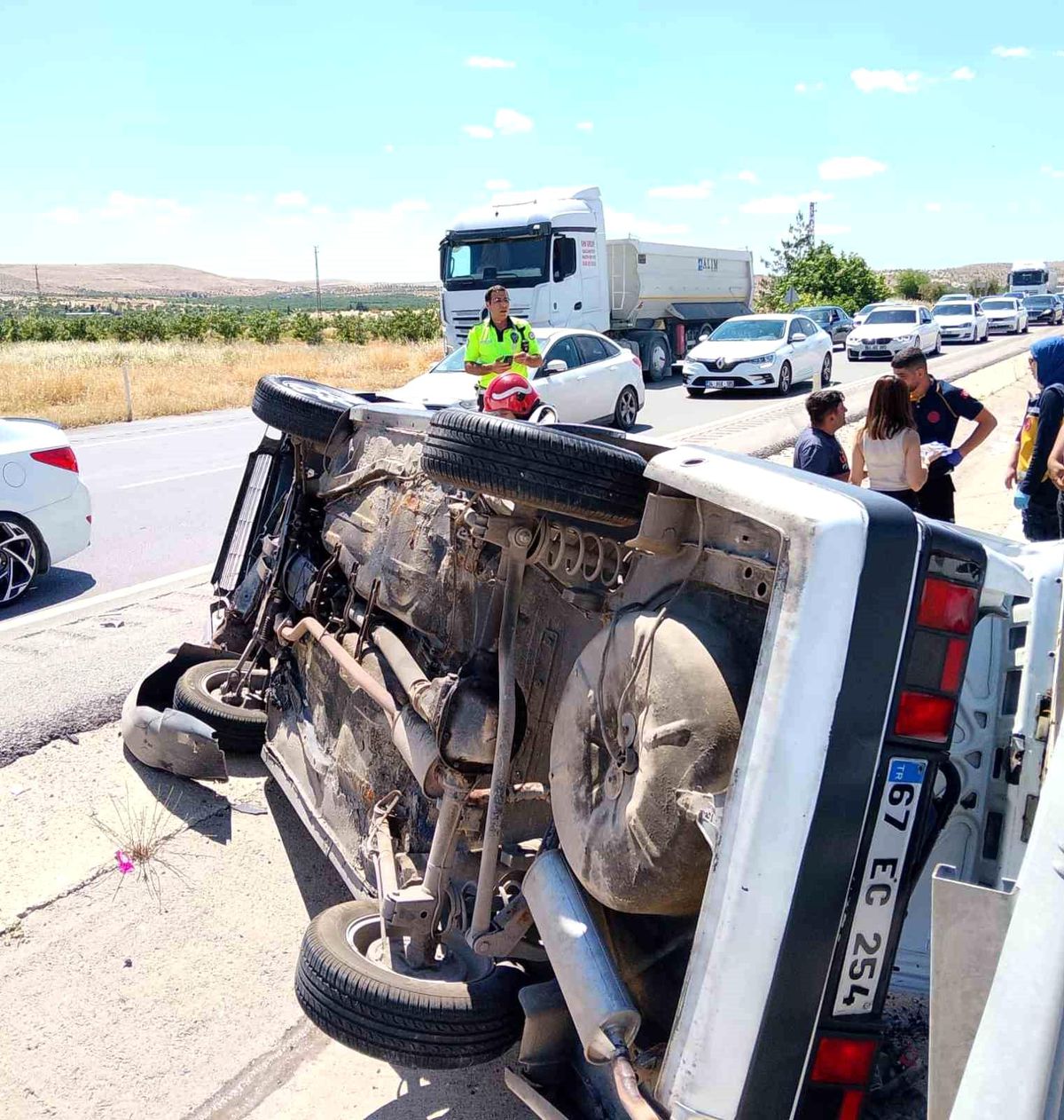 Ters dönen otomobildeki 8 aylık bebek hayatını kaybetti