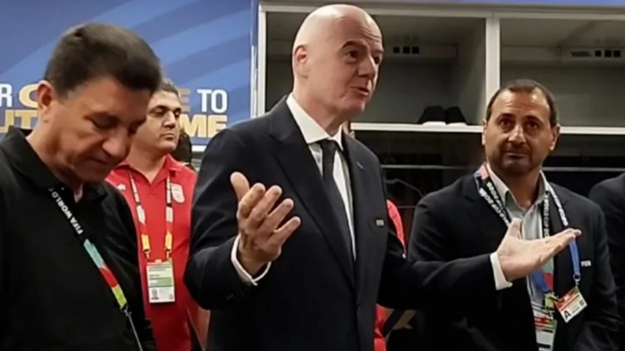 FIFA Başkanı maç sonu İran soyunma odasına indi: Dikkat çeken konuşma