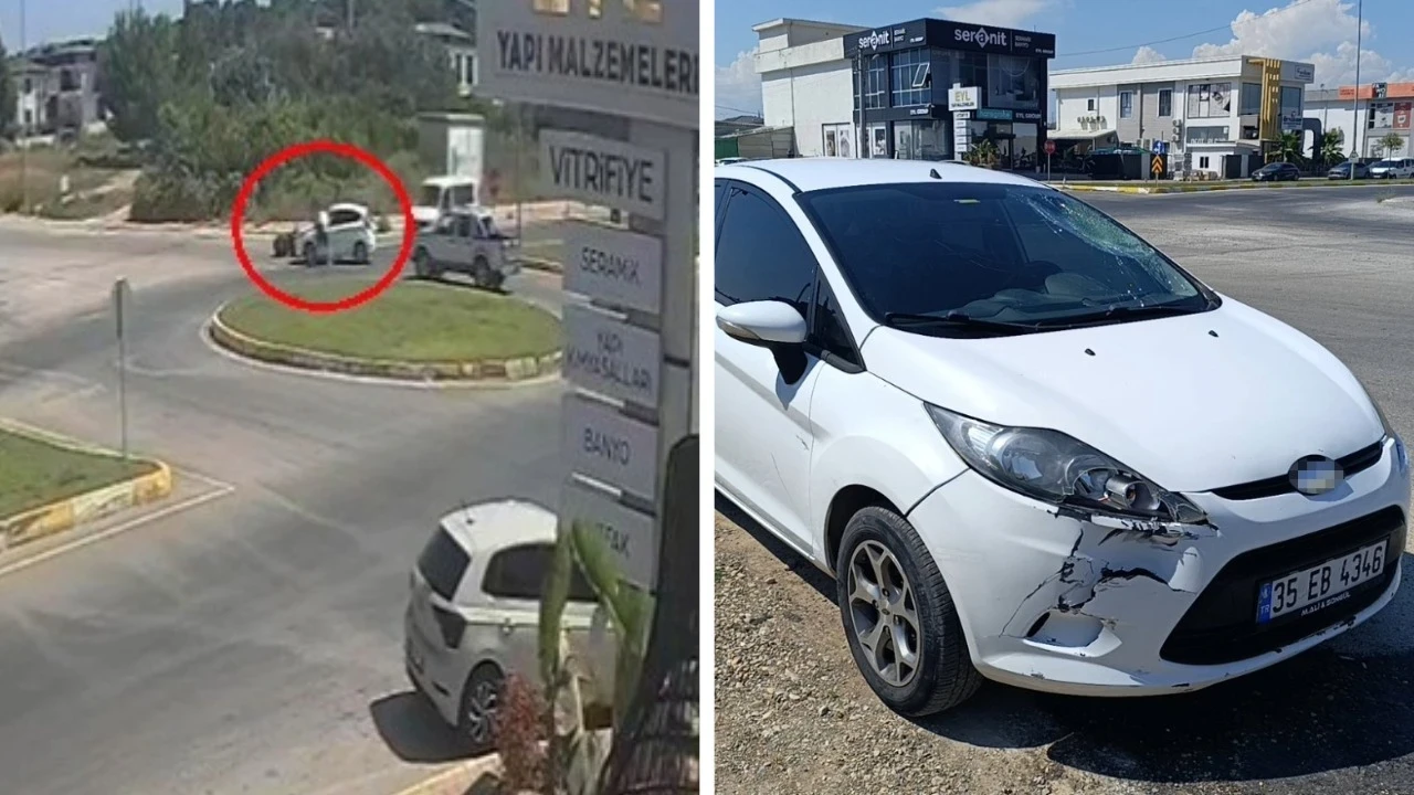 Kaza yaptı, öfkesini otomobilin camından çıkardı