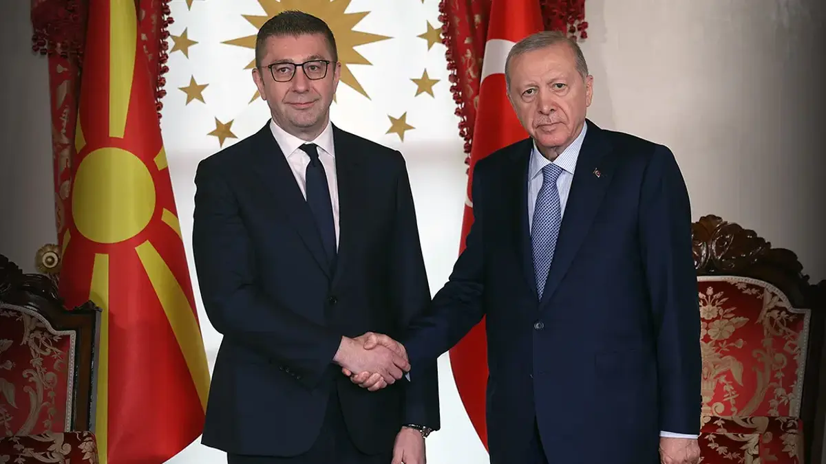 Erdoğan, Kuzey Makedonya Başbakanı Mickoski’yi kabul etti