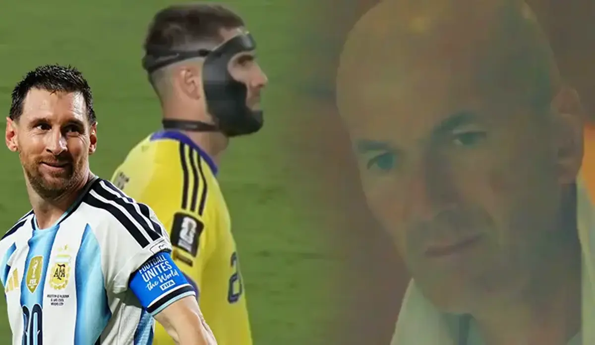 Zidane'ın Messi'den 3 gol yiyen oğluna attığı bakış gündem oldu! Kameralara yakalandı