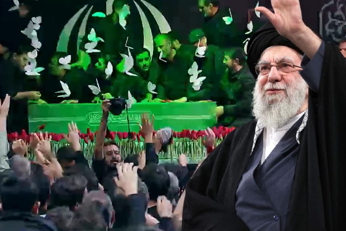 Ali Hamaney'in cenazesi Tahran'da binlerce kişinin önünde