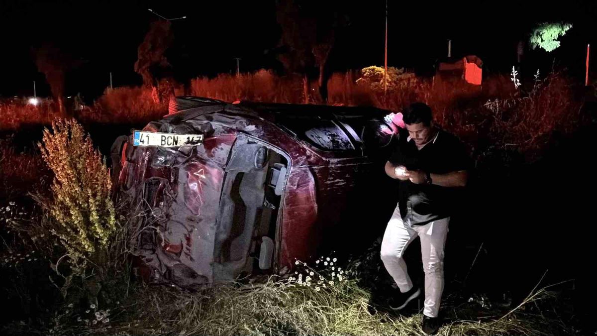 Bolu'da kontrolden çıkan otomobil takla attı: 2 yaralı