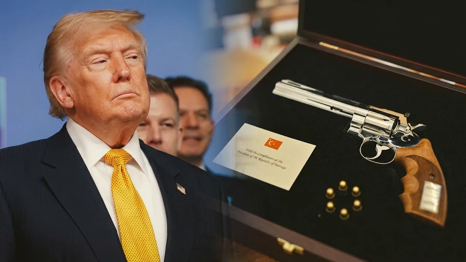 NATO Zirvesi'nde Trump'a verilen tabanca hediyesi diğer liderlerinkinden farklı çıktı