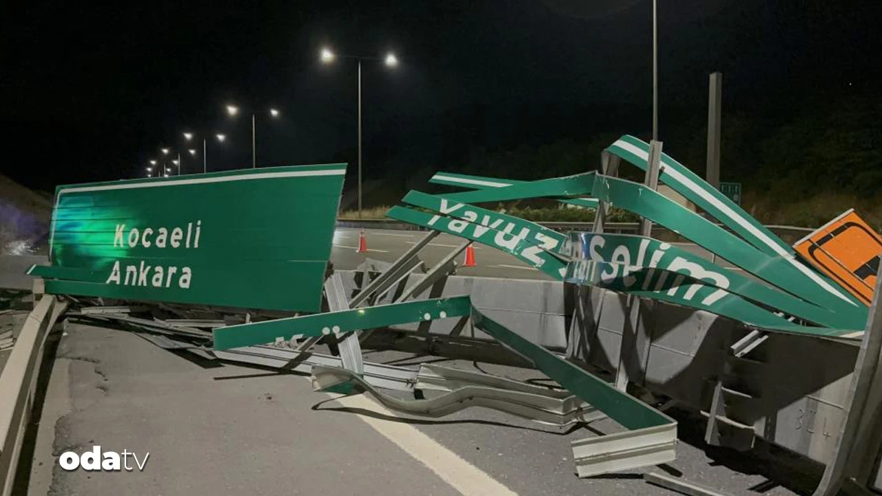 Kuzey Marmara'yı kileyen tabela kazası
