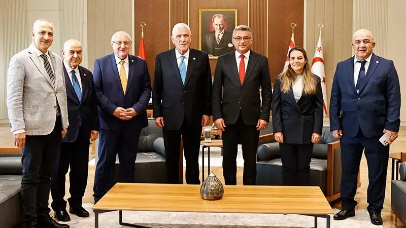 KKTC Cumhurbaşkanı Erhürman, İYİ Parti Genel Başkanı Dervişoğlu ve beraberindeki heyeti kabul etti