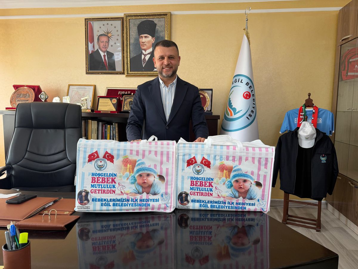 Eğil Belediyesi'nden yeni doğan bebeklere hoş geldin hediyesi