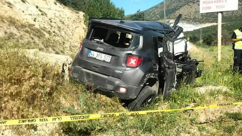 Malatya'da takla atan otomobilin sürücüsü öldü