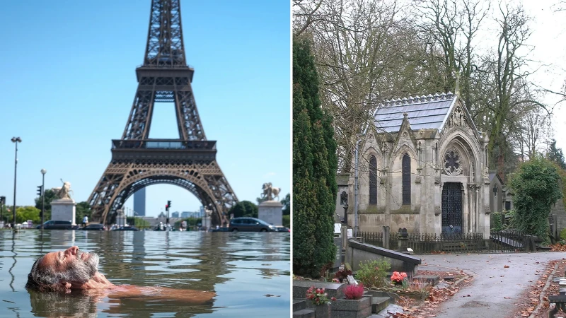 Aşırı sıcaklar Fransa’yı vurdu: Paris'te cenaze salonları doldu