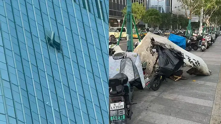 Küçük uçak, 108 katlı gökdelene çarptı! Facia anları kamerada