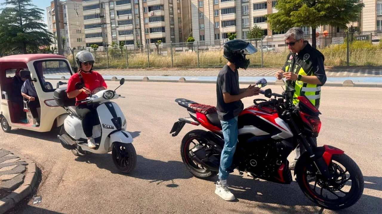 Bozüyük’te drone destekli motosiklet denetimi