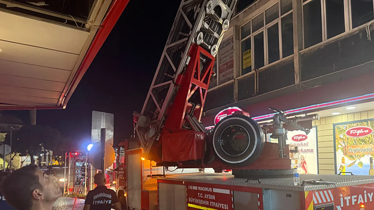 Aydın'da kedi kurtarmaya gelmişlerdi! AVM yangınına anında müdahale edildi