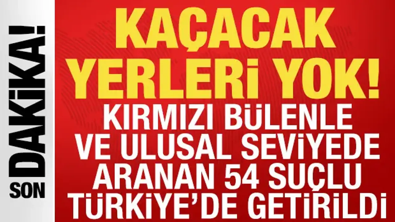 Firariler için kaçacak yer kalmadı: 12 ülkeden 54 suçlu Türkiye'ye iade edildi