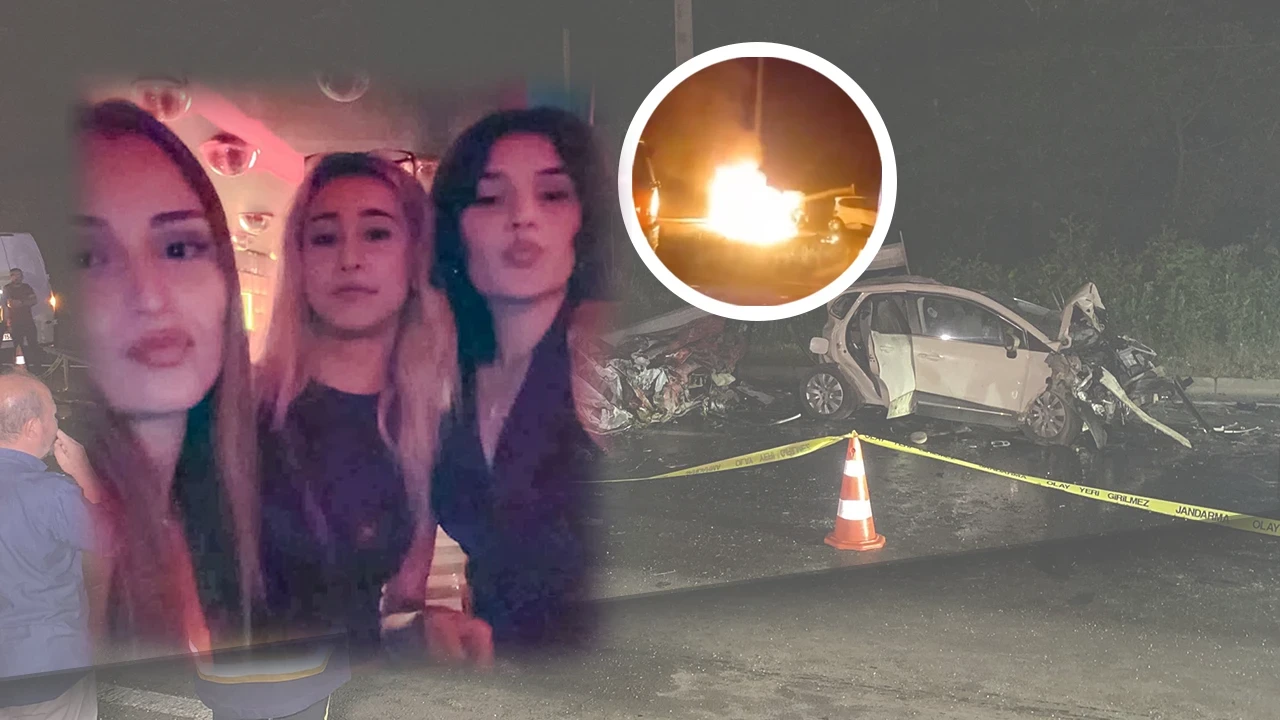 Rize'deki feci kazada öncesi son görüntüler! 3 genç kız hayatını kaybetmişti