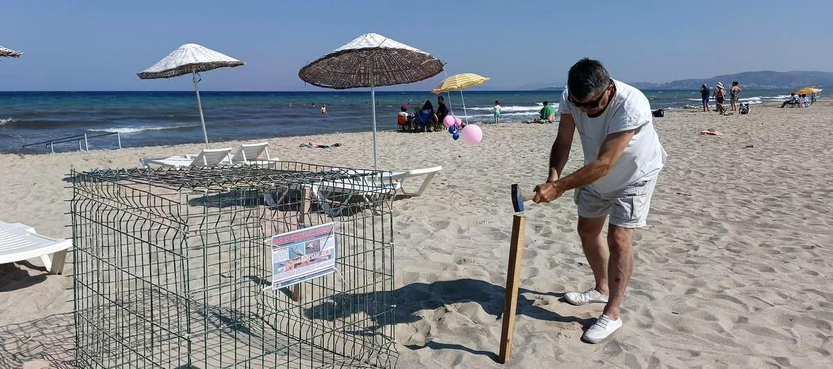Kuşadası'nda caretta carettalardan umutlandıran yuva