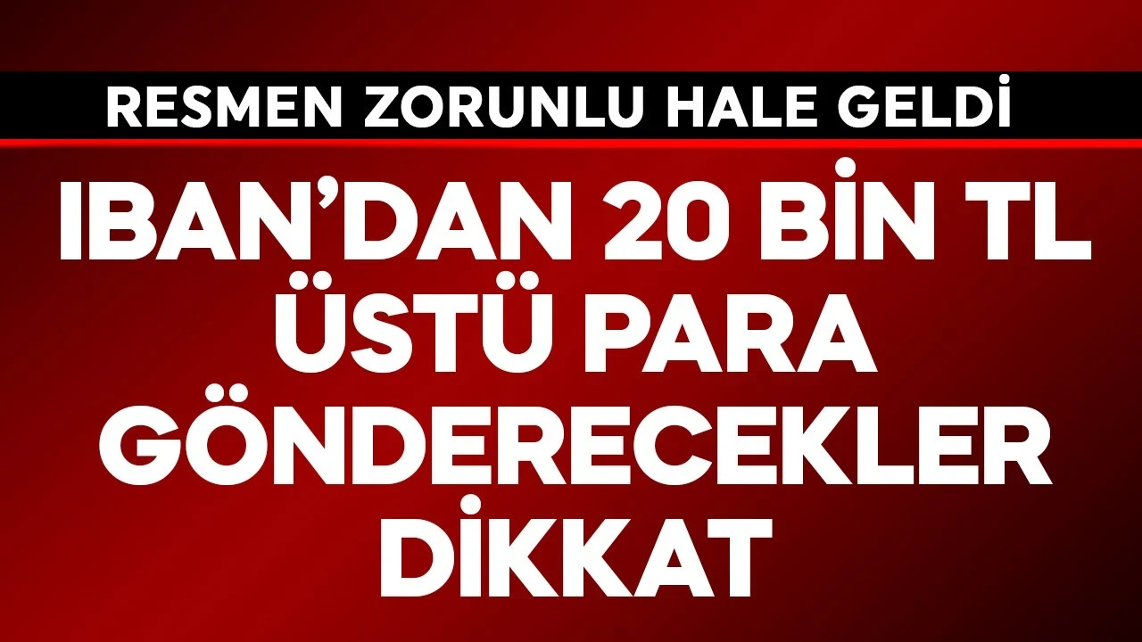 IBAN'dan 20 bin TL üstü para gönderecekler dikkat! Resmen zorunlu hale geldi