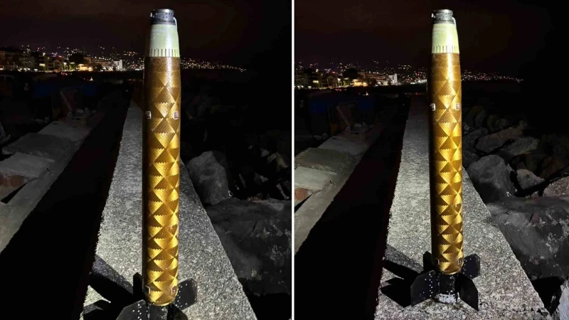 Trabzon’da sahile vuran roket parçası incelemeye alındı