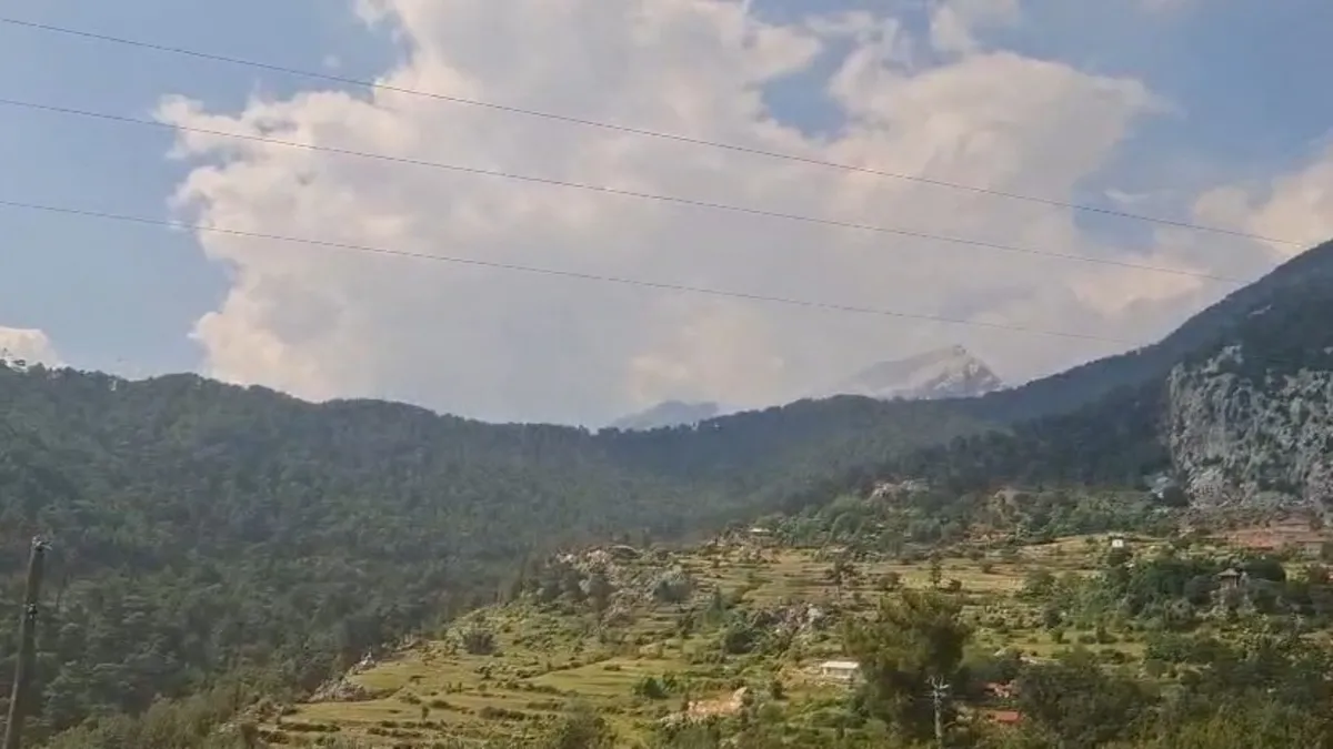 Antalya'da korkutan yangın! Yıldırımın düştüğü orman alevlere teslim oldu