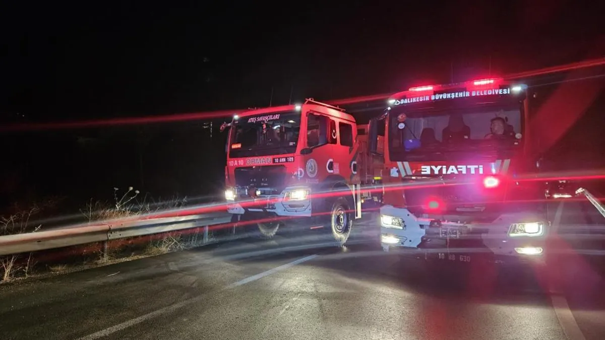 Balıkesir'de yangın alarmı: Gece yarısı orman yangını çıktı