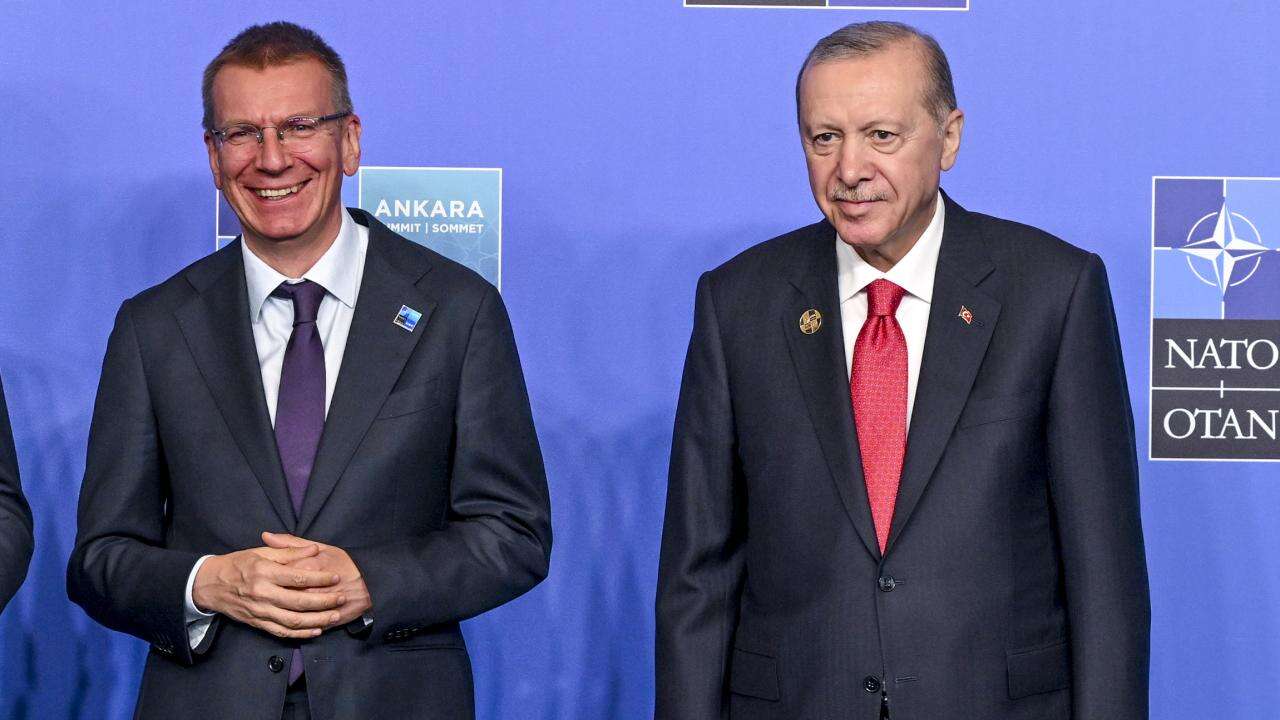 Cumhurbaşkanı Erdoğan, Letonya Cumhurbaşkanı Rinkevics ile görüştü