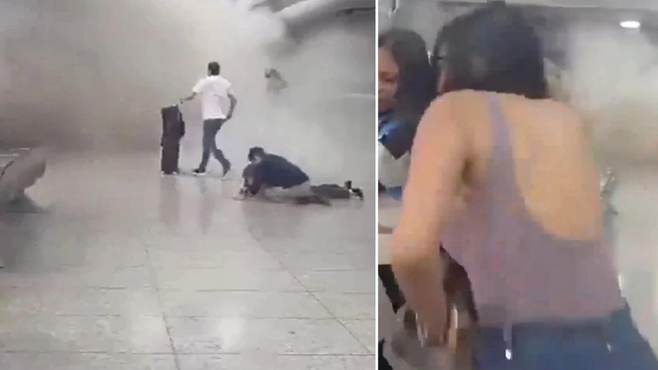 Venezuela'dan dehşete düşüren görüntüler! Depremde çığlık sesleri... Çöken havalimanı, kaçışan insanlar...