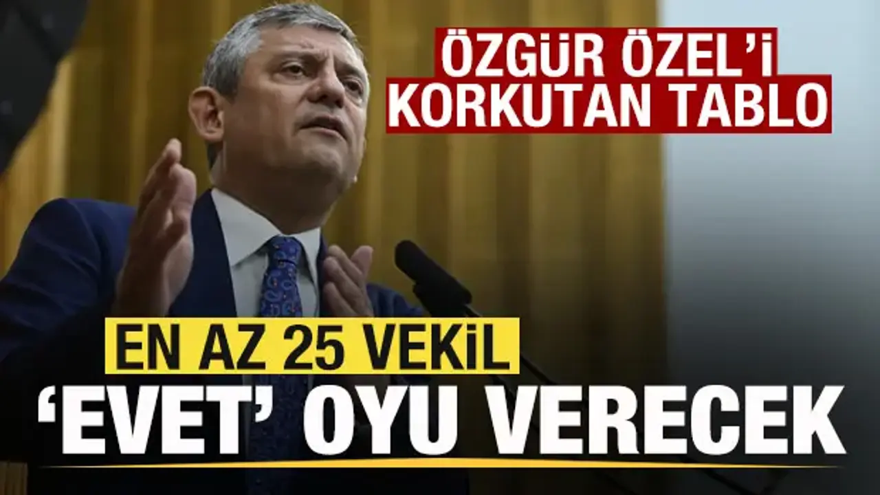 CHP'de Özgür Özel'i korkutan tablo! En az 25 vekil 'Evet' oyu verecek
