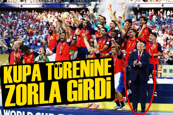 Donald Trump, İspanya'nın kupa sevincine zorla dahil oldu