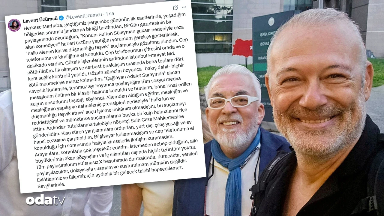 Levent Üzümcü ev hapsinden yazdı: Susmam ve susturulmam mümkün değil
