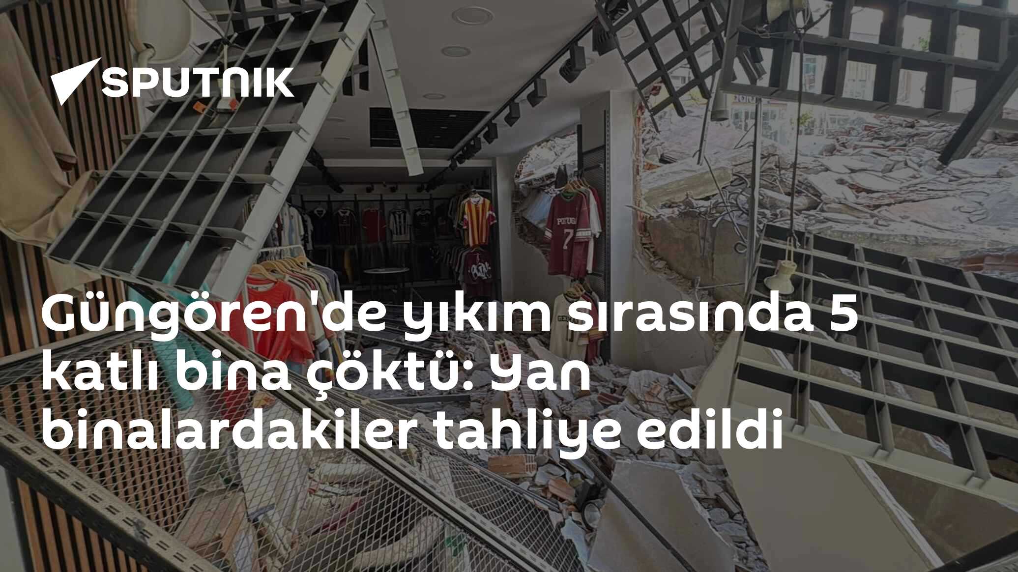 Güngören'de yıkım sırasında 5 katlı bina çöktü: Yan binalardakiler tahliye edildi