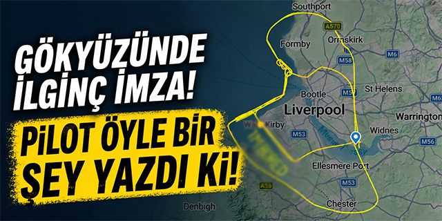 Gökyüzünde İlginç İmza! Pilot öyle bir şey yazdı ki!