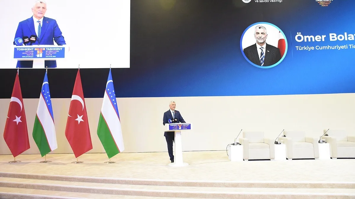 Bakan Bolat: Özbekistan ile 5 milyar dolar ticaret hacmi hedefi
