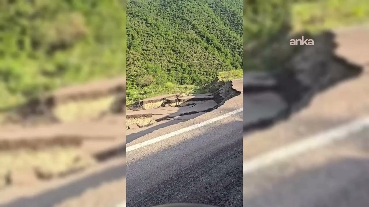 Çöken yol 3 senedir yapılmayı bekliyor: 'Ne Vatandaş Dinliyorlar Ne Vali!'