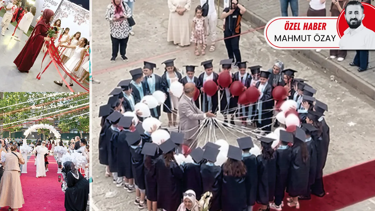 Okulların kapanmasına sayılı günler kala mezuniyet çılgınlığı zirve yaptı: Cübbeli görgüsüzlük!